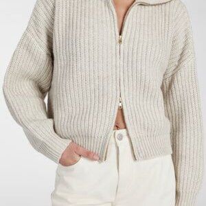 NWOT Dissh Issy Oat Chunky Knit Zip-Up Sweater size S